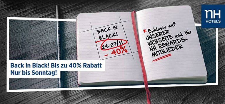 Als NH Rewards Mitglied bis zu 40% Rabatt bekommen