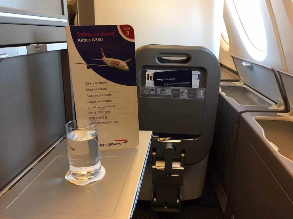 British Airways Business Class CLUB A380 Sitz