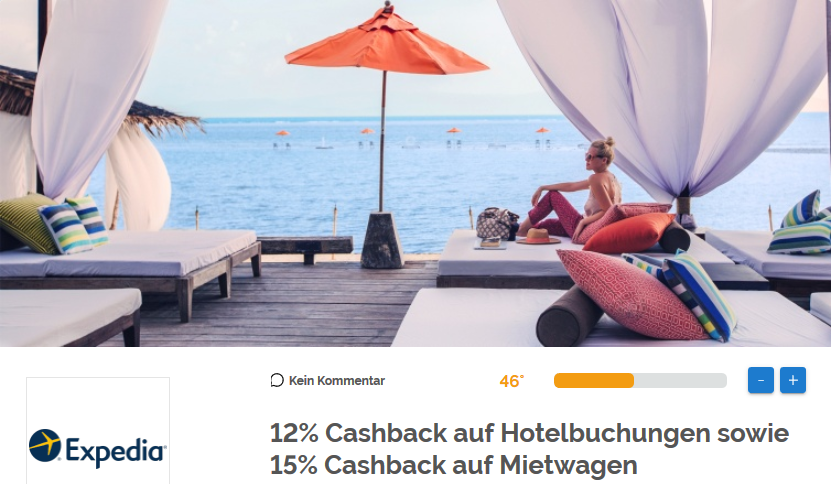 mega Cashback bei Expedia