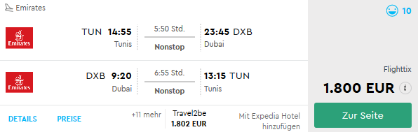 First Class nach Thailand