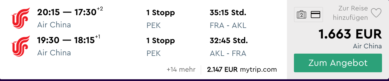 Preiswert Business Class nach Australien fliegen