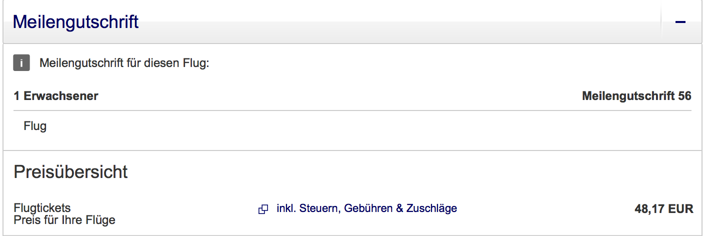 Statt 357 mal fliegen - 20000 Miles and More Meilen für unter 110 Euro