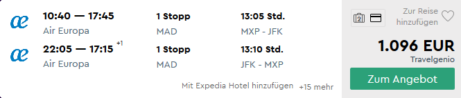 New York Business Class Sale