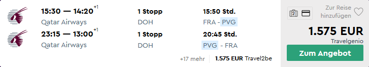 Sale nach Shanghai