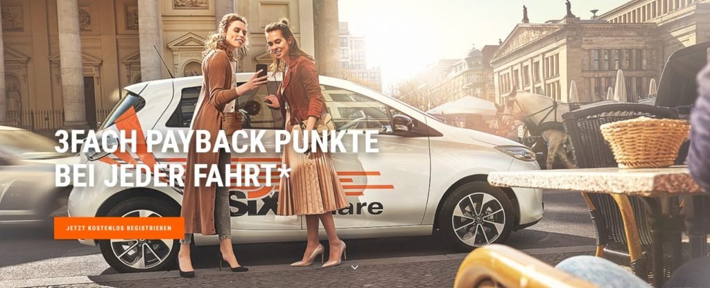 Carsharing für 9 Cent die Minute und noch 3fach Payback Punkte sammeln