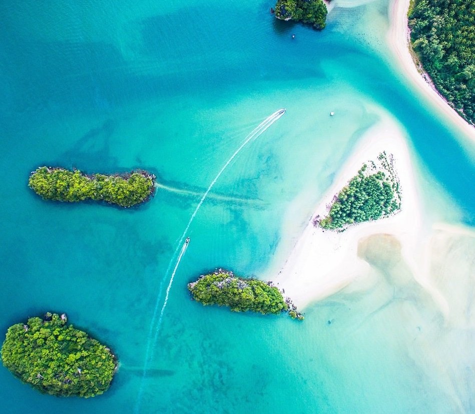 Mauritius Inseln von oben