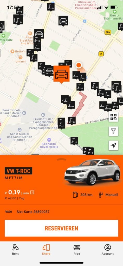 Sixt Gutscheine einlösen funktioniert in der Sixt App