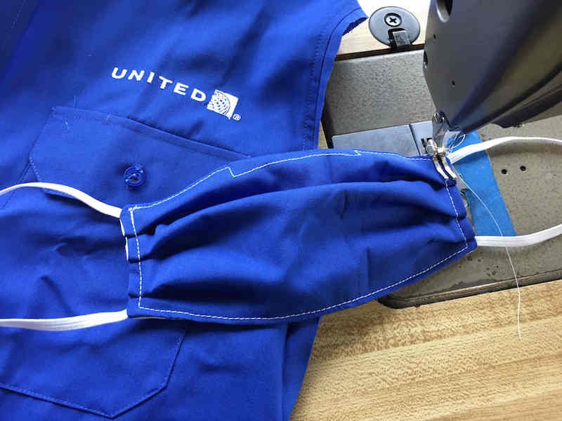 United Airlines Maske eine Upcycling Idee