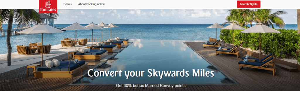 Skywards Meilen in Marriott Bonvoy Punkte umwandeln