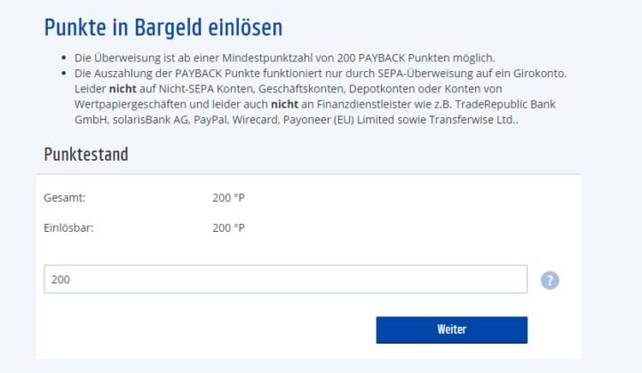 Payback Punkte Auf Anderes Konto übertragen PAYBACK Punkte in Geld auszahlen - So geht's - Upgrade Guru