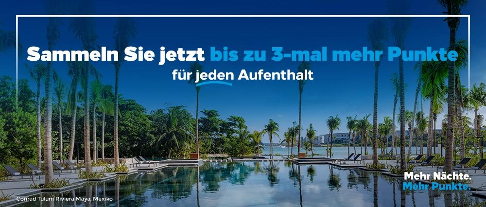 Bonus Punkte mit Hilton Honors More Nights, More Points Promotion