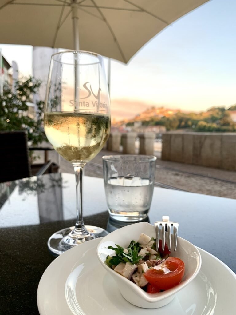 Saladinha de polvo Tintenfisch Salat Vinho Santa Vitória Branco Hotel Vila Galé Porto