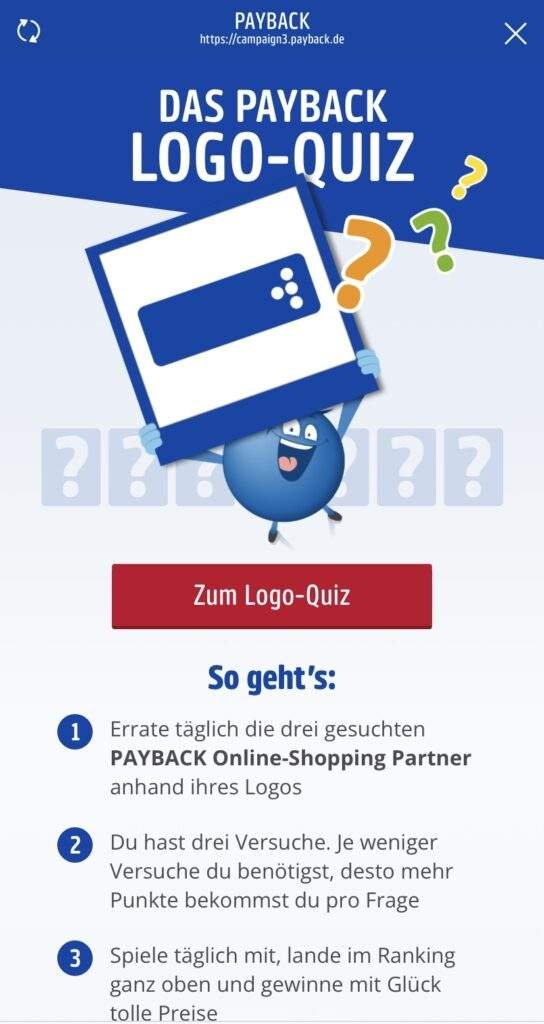 Payback Partner Logo Quiz Gewinnspiel