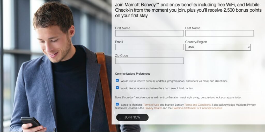 2.500 Marriott Bonvoy Bonuspunkte für Neukunden