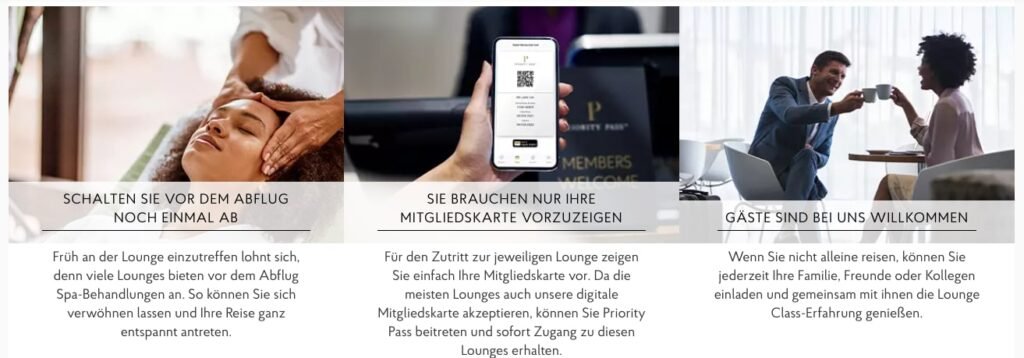 In den meisten Priority Pass Lounges findest du kostenlose Snacks, Getränke und Wi-Fi. Einige Lounges bieten sogar Wellness-Dienstleistungen an.