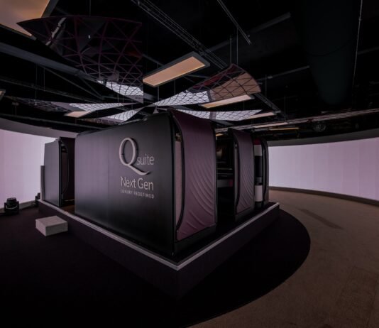Qatar Airways bringt neue „Qsuite Next Gen“ an den Start Qatar Airways hat die nächste Generation ihrer preisgekrönten Business Class vorgestellt: die revolutionäre „Qsuite Next Gen“. (c) Qatar Airways