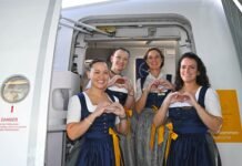 Oktoberfest über den Wolken: Lufthansa feiert in Tracht! Das Münchener Oktoberfest ist in vollem Gange und Lufthansa feiert mit – nicht nur auf der Theresienwiese, sondern auch in der Luft! Bild: Lufthansa