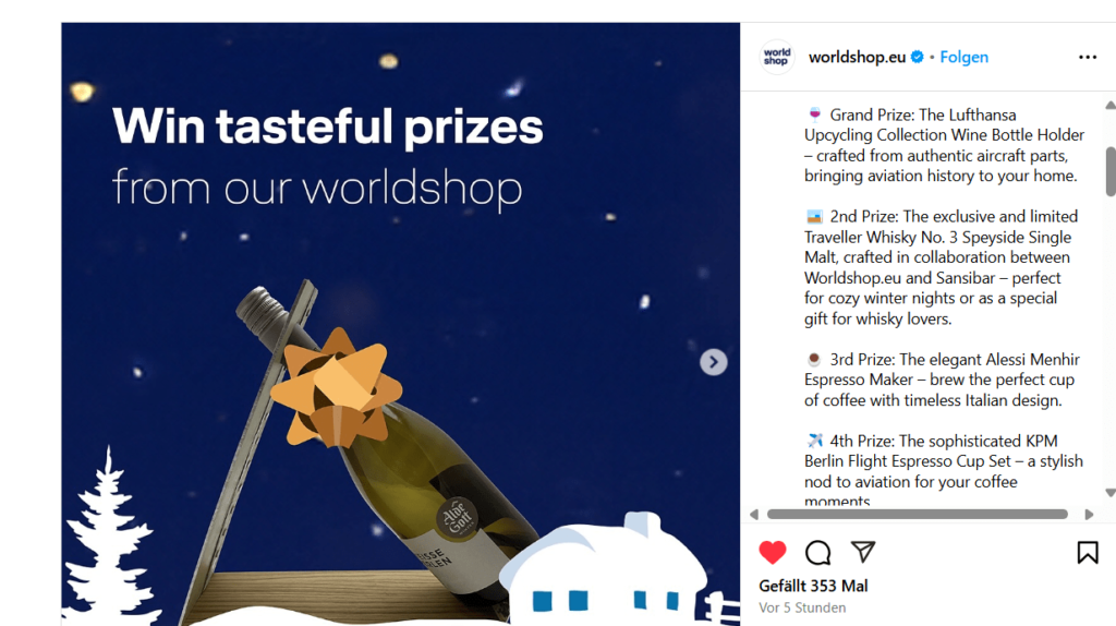 Miles & More Worldshop Gewinnspiel