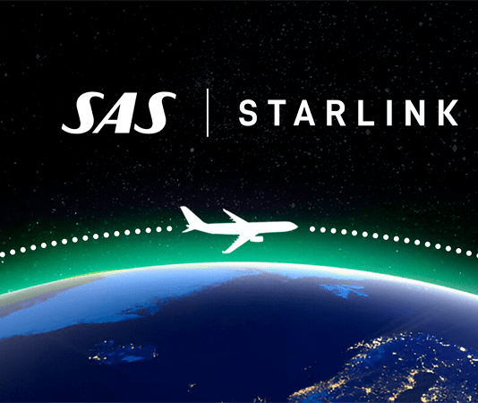 SAS und Starlink: Kostenloses Highspeed-WLAN Ab Ende 2025 bietet SAS dank Starlink von SpaceX kostenloses Highspeed-WLAN in allen Flugzeugen an.