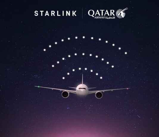 Qatar Airways rüstet A350 mit Starlink aus Mit Internet von Starlink kannst du während des Flugs streamen, zocken oder arbeiten – ganz ohne Ruckeln.