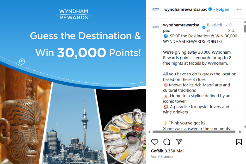 Wyndham Rewards Gewinnspiel