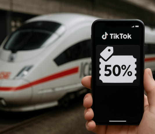 Deutsche Bahn Rabatt über TikTok – so einfach geht’s Deutsche Bahn Rabatt über TikTok: Jetzt 50 % Gutschein sichern! So funktioniert’s mit dem DB-Filter und Code auf db‑tiktok‑ticket.de.