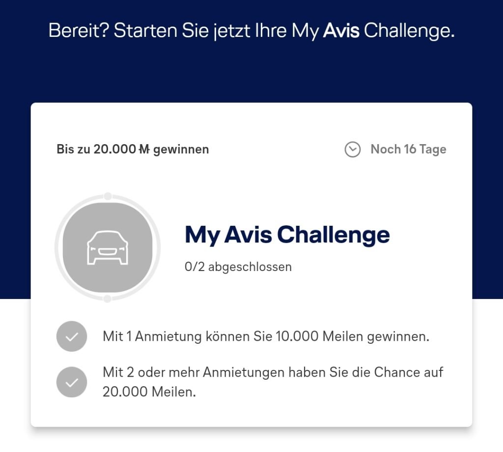 Avis Challenge Miles & More
