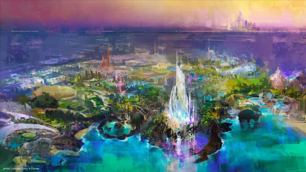 Künstlerischer Entwurf des geplanten Disneylands in Abu Dhabi © Disney