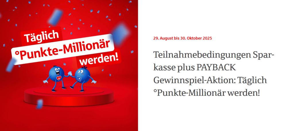 Sparkasse PAYBACK Gewinnspiel