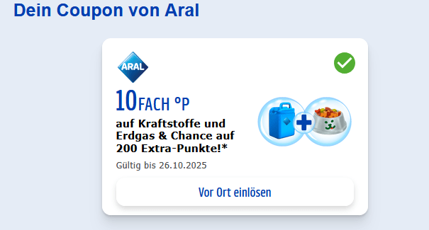 Aktions-Coupons von Aral und Fressnapf 