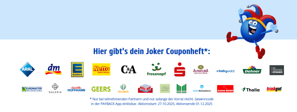 PAYBACK Joker 2025 -Teilnehmende Geschäfte