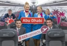 Eurowings verbindet den BER jetzt mit Abu Dhabi Eurowings nach Abu Dhabi ab BER. Neue Direktverbindung dreimal pro Woche plus mehr Flüge nach Dubai und Dschidda im Winterflugplan. © Günter Wicker / Flughafen Berlin Brandenburg GmbH