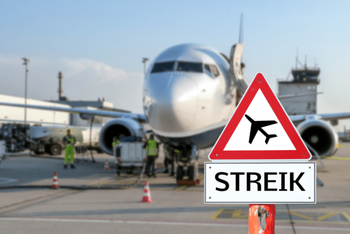 Flughafenstreiks-min Streiks an europäischen Flughäfen erschweren Reisen zu Weihnachten.