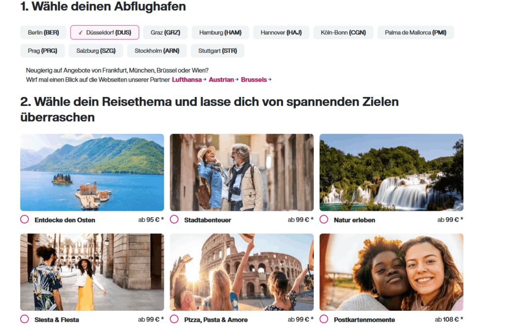 Blind Booking bei Eurowings 