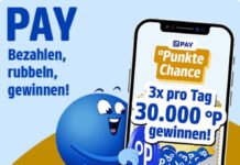 PAYBACK PAY „Punktechance“: Täglich 3 x 30.000 Punkte gewinnen Mit jeder PAYBACK PAY Zahlung wartet im Sommer ein digitales Los.