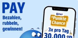PAYBACK PAY „Punktechance“: Täglich 3 x 30.000 Punkte gewinnen Mit jeder PAYBACK PAY Zahlung wartet im Sommer ein digitales Los.