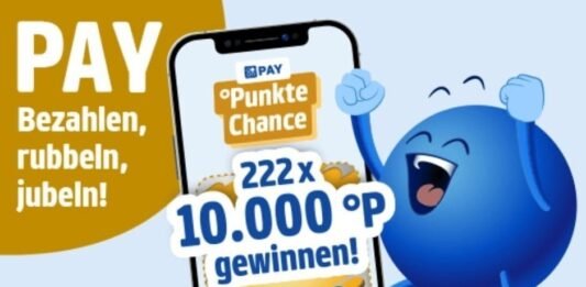 PAYBACK PAY „Punktechance“ mit 222 Mal 10.000 Punkten Bei jeder PAY-Zahlung gibt es im Juni ein digitales Los mit Extra-Punkten.