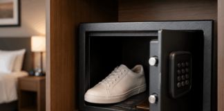 Reisetrick: Darum gehört ein Schuh in den Hotelsafe Flugbegleiter schwören auf diesen einfachen Hotelsafe-Trick.