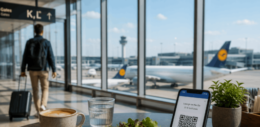 American Express Platinum: Neuer „Lounge on the Go“-Vorteil Sechs 20-Euro-Guthaben für Speisen und Getränke an den Flughäfen Frankfurt und München.