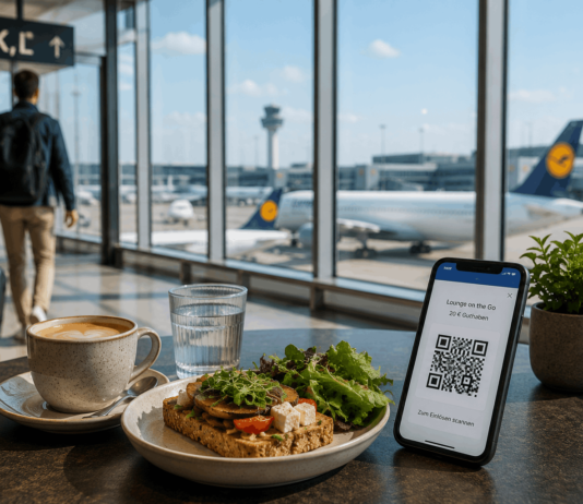 American Express Platinum: Neuer „Lounge on the Go“-Vorteil Sechs 20-Euro-Guthaben für Speisen und Getränke an den Flughäfen Frankfurt und München.