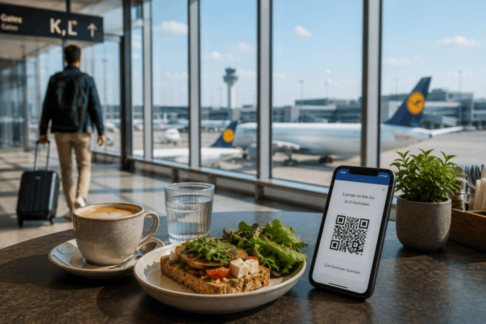American_Express_Lounge_on_the_Go Sechs 20-Euro-Guthaben für Speisen und Getränke an den Flughäfen Frankfurt und München.