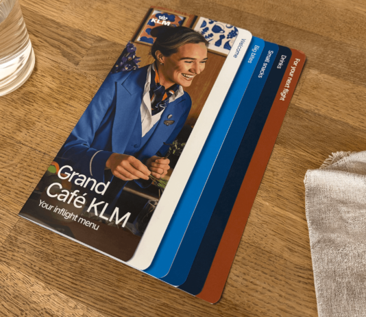 Grand Café KLM: KLM startet neues Bordservice-Konzept KLM führt im Oktober ein neues Bordkonzept mit mehr Auswahl bei Essen und Getränken ein. Foto: KLM