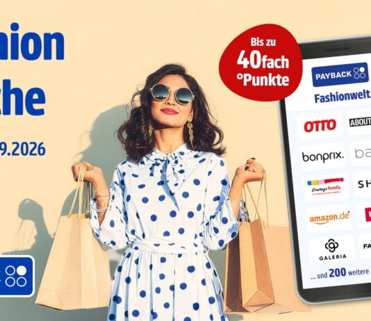 PAYBACK Fashion Woche: Bis zu 40-fach Punkte Bei über 200 Fashion-Partnern gibt es bis zu 40-fach PAYBACK Punkte.