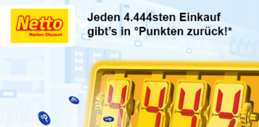 PAYBACK Punkte bei Netto gewinnen: Jeder 4.444. Einkauf zählt Jeder 4.444. Einkauf bei Netto kann dir den Einkaufswert in Punkten zurückbringen.