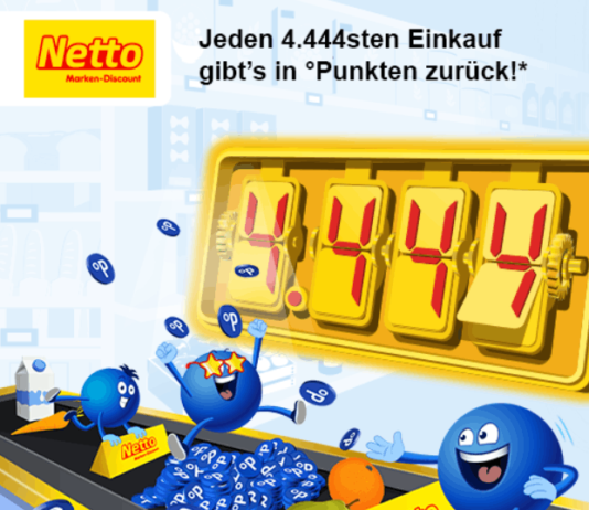 PAYBACK Punkte bei Netto gewinnen: Jeder 4.444. Einkauf zählt Jeder 4.444. Einkauf bei Netto kann dir den Einkaufswert in Punkten zurückbringen.