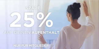 Wyndham Rewards Angebot bringt bis zu 25 % Rabatt Bis zu 25 Prozent Rabatt für Hotelbuchungen. Bils: © 2026 Wyndham Rewards